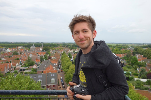 On top of the church spire in Edam