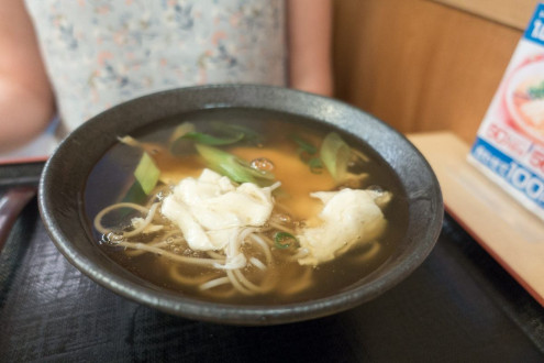 Soba with yuba in a thick stock