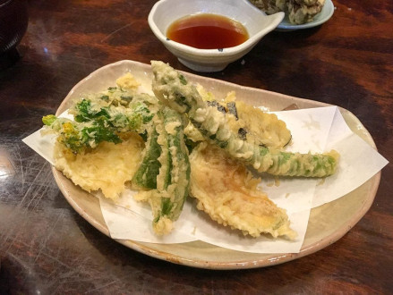 Yasai (vegetable) tempura in Matsumoto