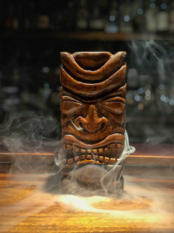 That feeling when a cocktail bar makes you the coolest tiki drink ever