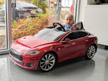 Tycho's probably going to be the first one in the family to get a Tesla