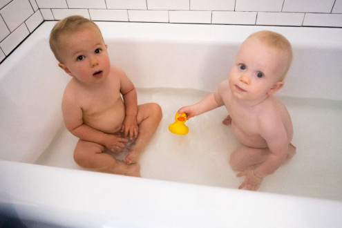 Co-bathing and co-parenting