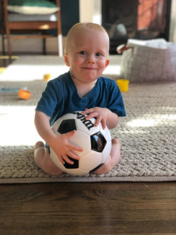 First soccer ball!