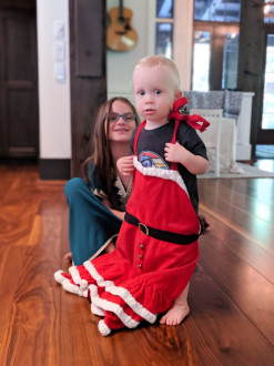 Apparently out of season christmas dress up is genetic