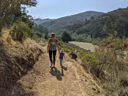 Family hike in Pacifica's San Pedro Valley