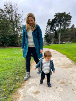 Aunt Carly and her mini-me on a walk