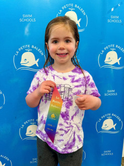 Nova making progress at swim class!