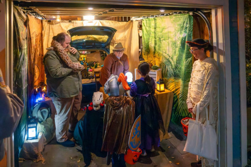 Our favorite Halloween stop every year -- they always have an elaborate story to tell!